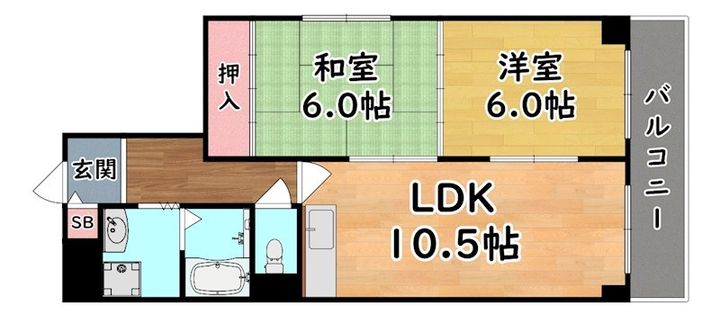 カルム六甲の間取り