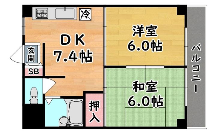 御影マンション東館の間取り