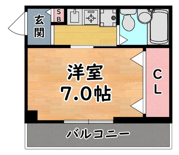高羽レディースMレインボウの間取り