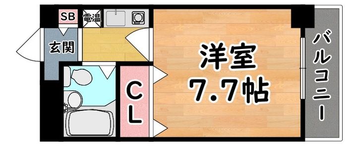 クレッシェンド岸地の間取り