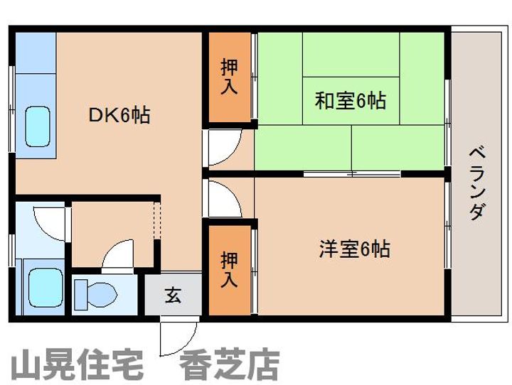 奈良県香芝市穴虫(マンション)の賃貸物件307の間取り
