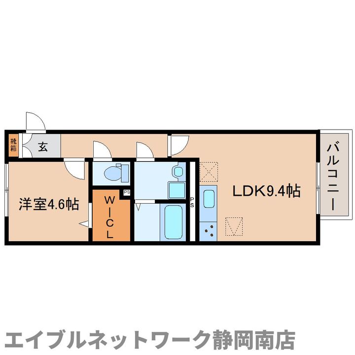 静岡県静岡市駿河区大谷(アパート)の賃貸物件206の間取り