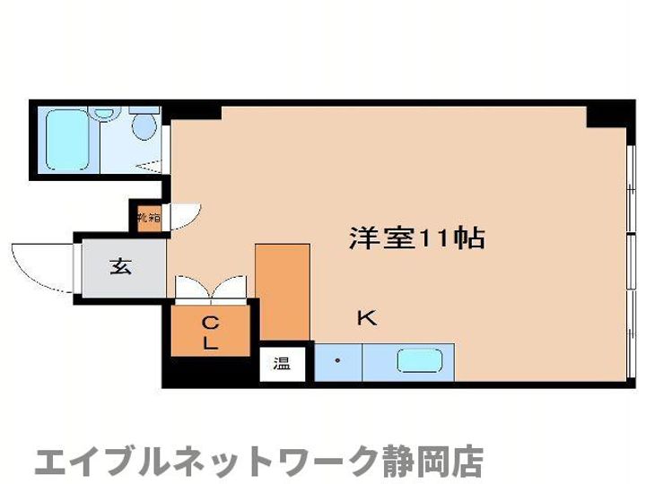 静岡県静岡市葵区鷹匠1丁目(マンション)の賃貸物件の間取り