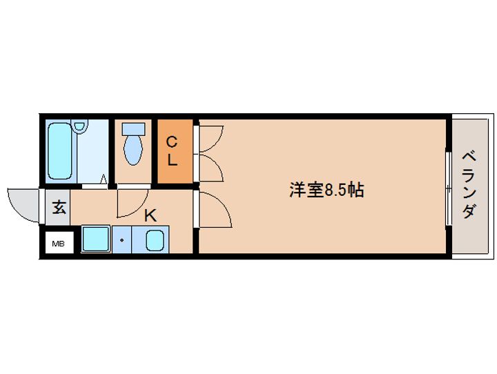 奈良県橿原市曽我町(アパート)の賃貸物件306の間取り