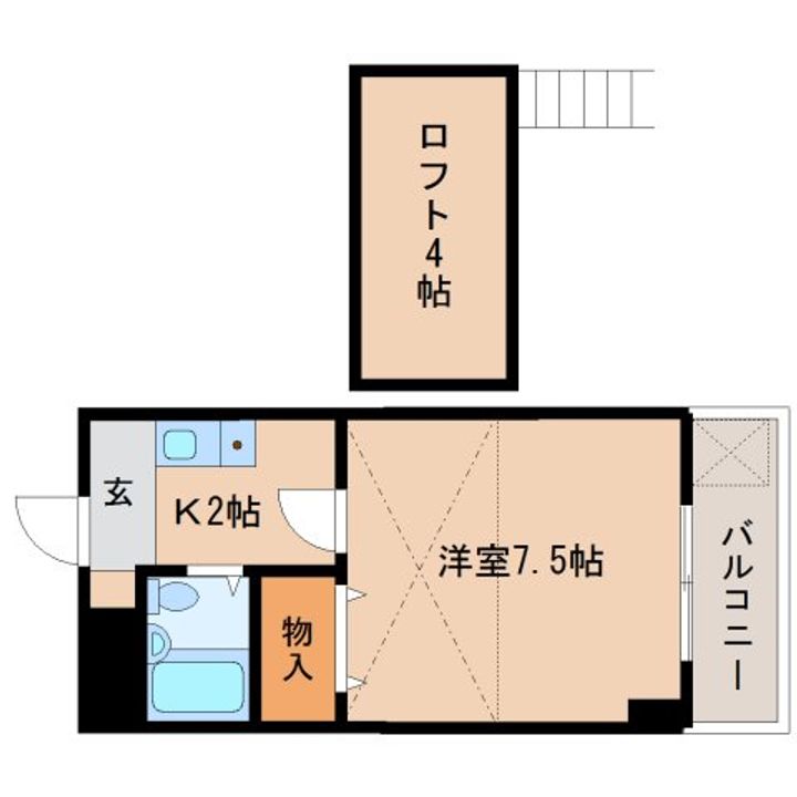 奈良県橿原市中曽司町(マンション)の賃貸物件の間取り