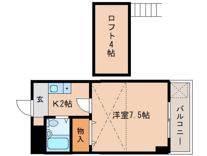 奈良県橿原市中曽司町(マンション)の賃貸物件408の間取り