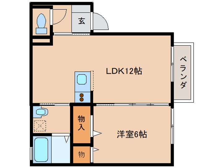 コージーコート八木 D棟の間取り