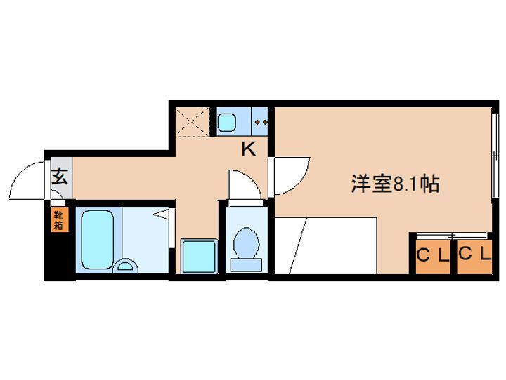 奈良県大和郡山市新町(アパート)の賃貸物件の間取り