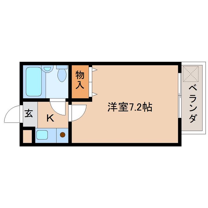 奈良県奈良市芝辻町3丁目(アパート)の賃貸物件の間取り