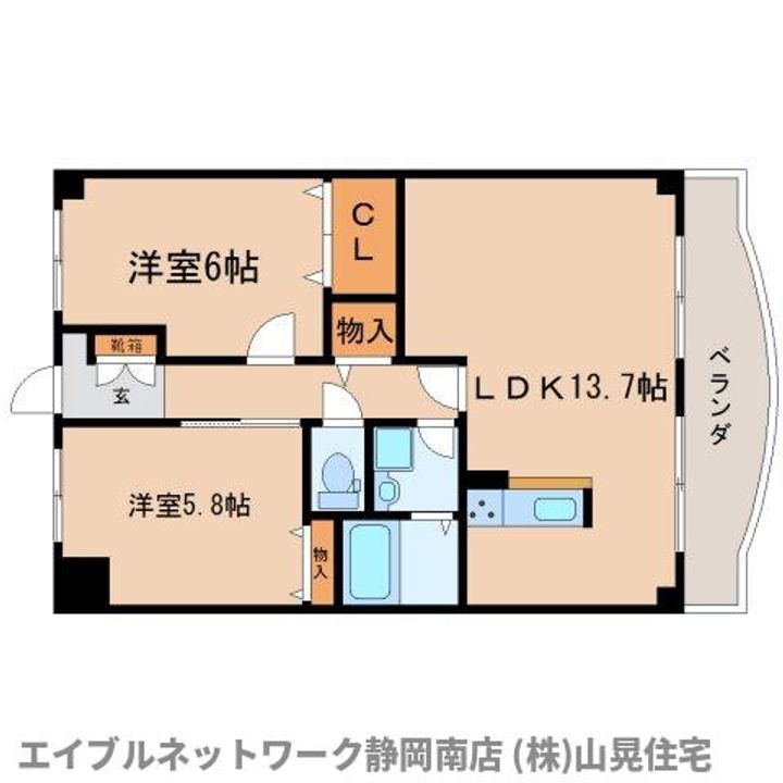 ビューテラス202の間取り