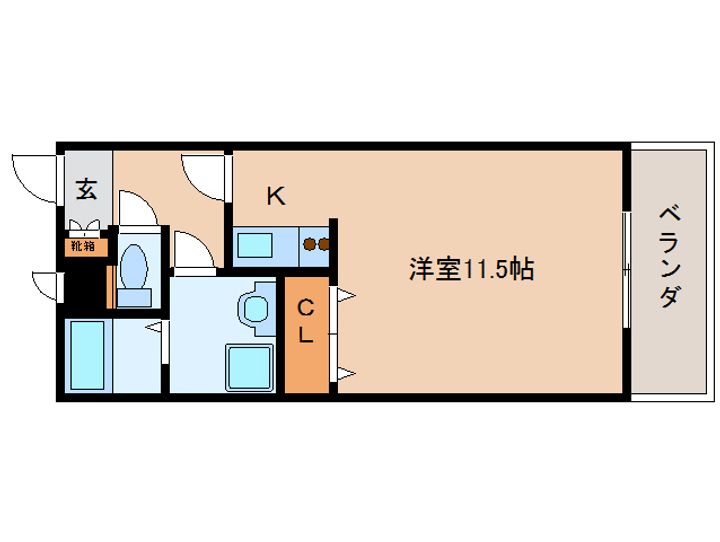 奈良県大和高田市大字大谷(マンション)の賃貸物件303の間取り