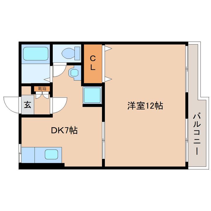 奈良県北葛城郡河合町大字大輪田(アパート)の賃貸物件の間取り