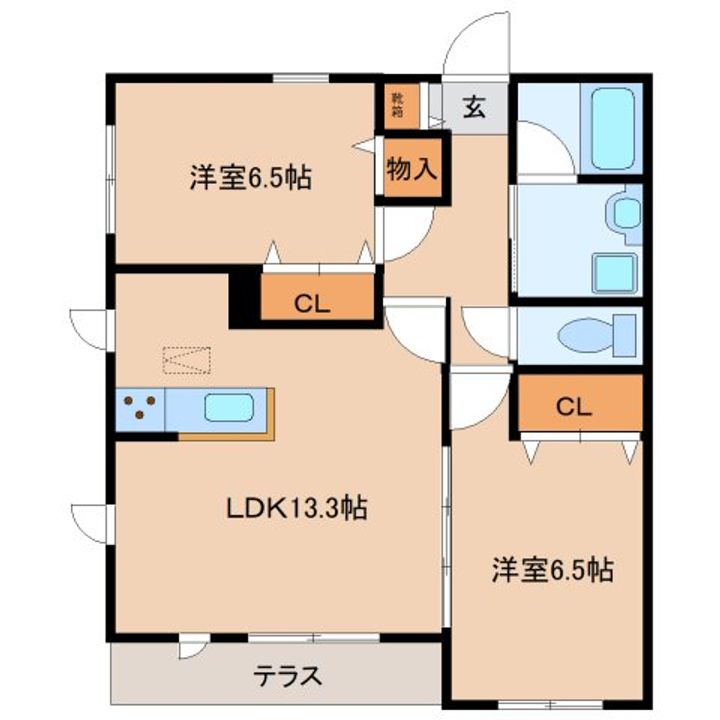奈良県北葛城郡王寺町本町4丁目(マンション)の賃貸物件の間取り