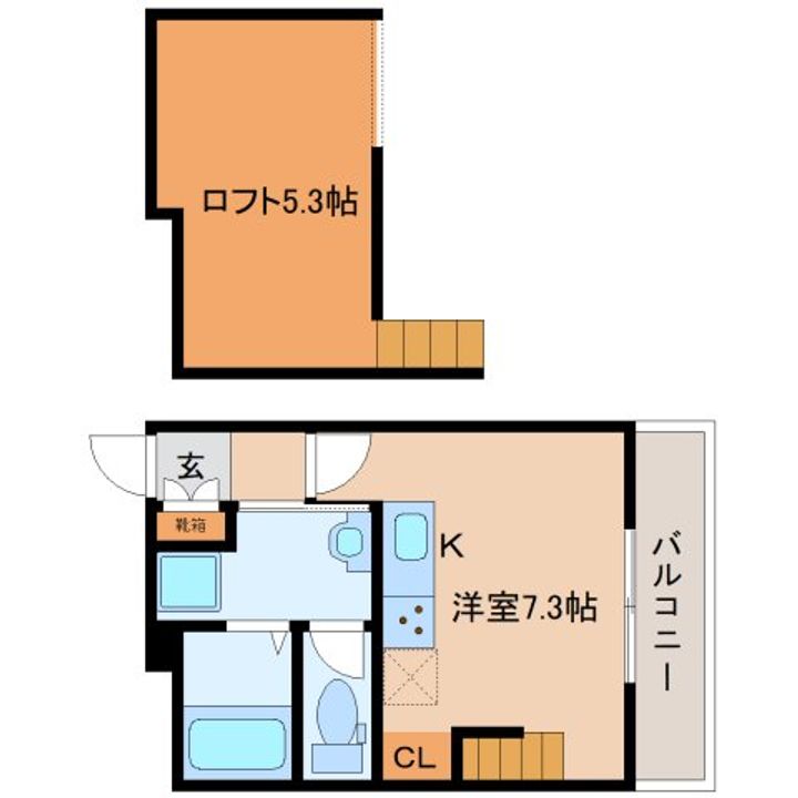 奈良県北葛城郡王寺町本町1丁目(アパート)の賃貸物件の間取り