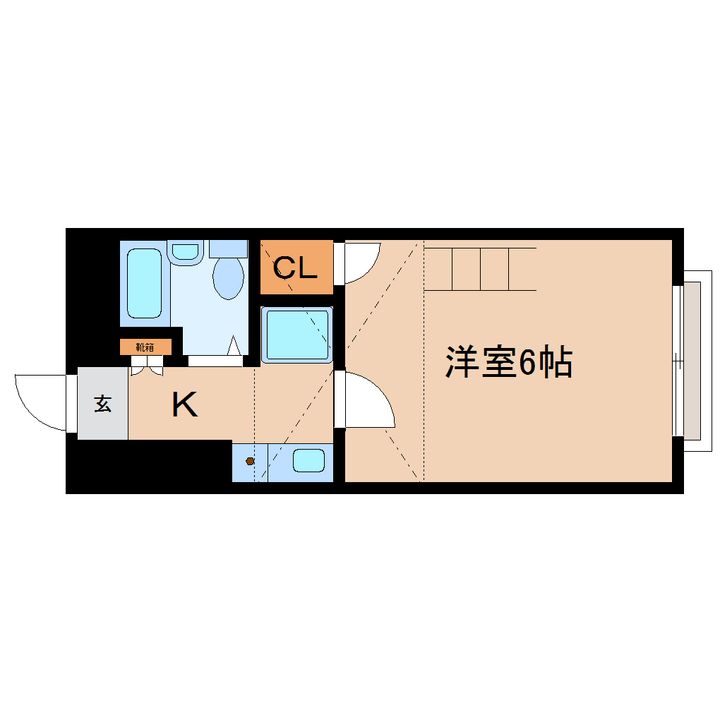奈良県北葛城郡王寺町本町2丁目(アパート)の賃貸物件の間取り