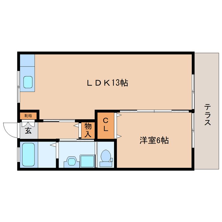 奈良県北葛城郡上牧町下牧3丁目(マンション)の賃貸物件の間取り