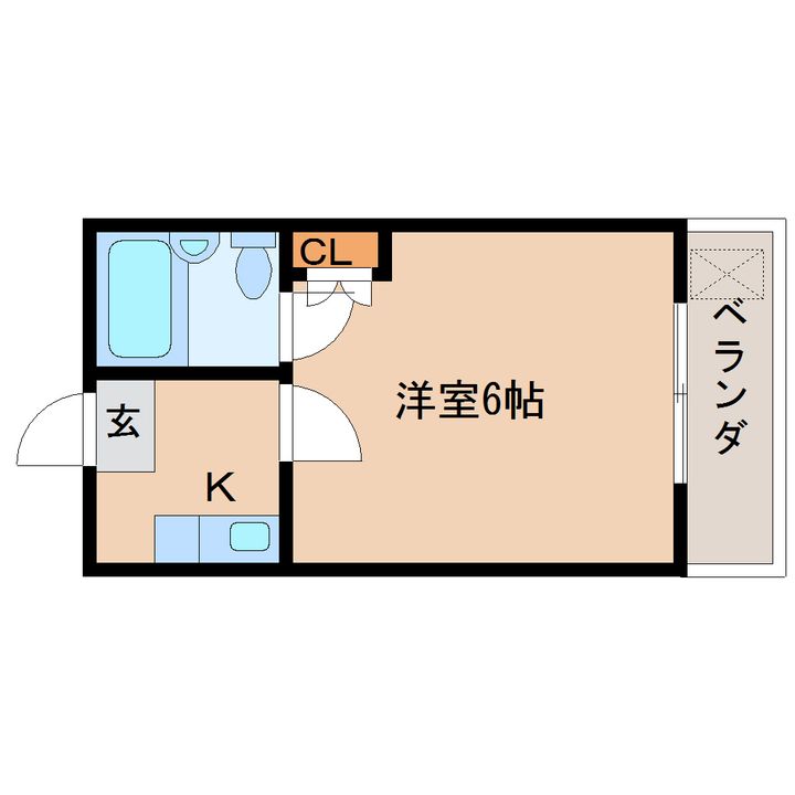 奈良県奈良市西大寺赤田町1丁目(マンション)の賃貸物件302の間取り