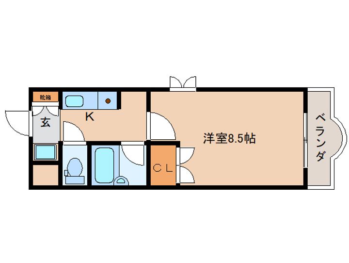 奈良県奈良市若葉台3丁目(マンション)の賃貸物件の間取り