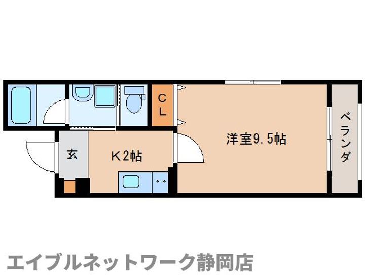 静岡県静岡市葵区新通1丁目(マンション)の賃貸物件の間取り