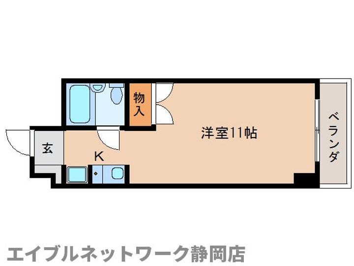 静岡県静岡市葵区末広町(マンション)の賃貸物件の間取り