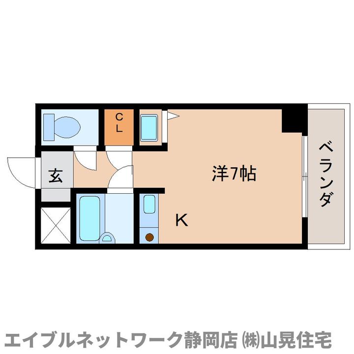 静岡県静岡市葵区鷹匠3丁目(マンション)の賃貸物件の間取り