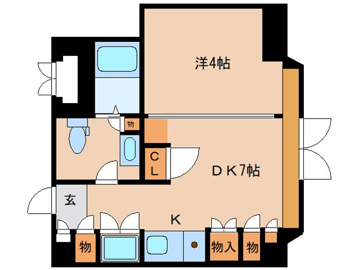 静岡県静岡市葵区本通7丁目(マンション)の賃貸物件の間取り