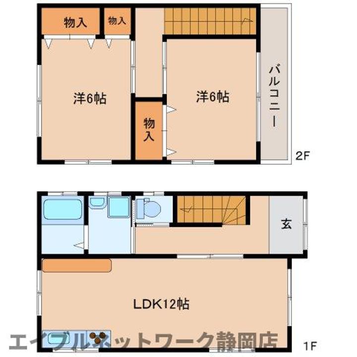 静岡県静岡市葵区松富4丁目(一戸建)の賃貸物件の間取り
