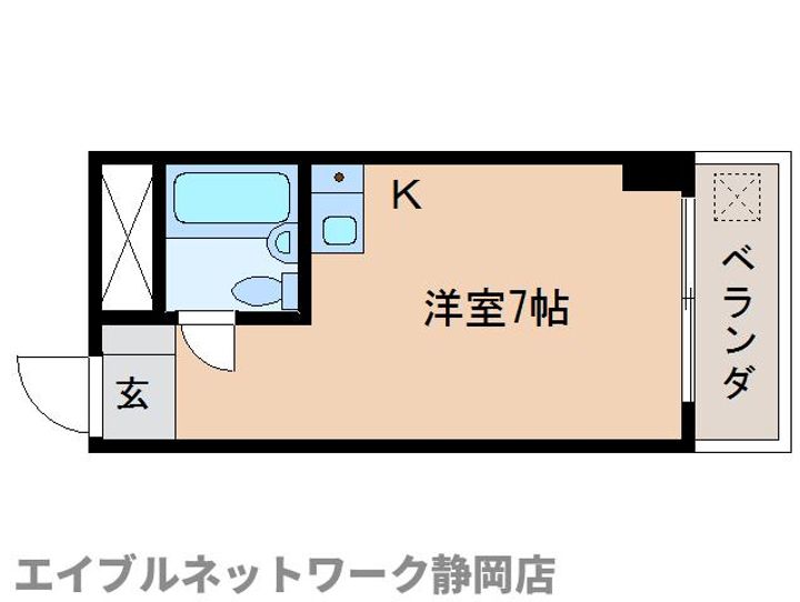 静岡県静岡市葵区南安倍1丁目(マンション)の賃貸物件の間取り