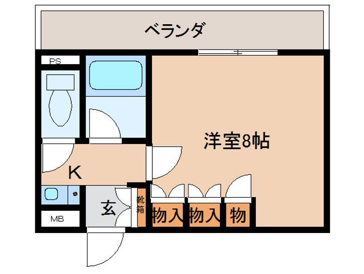 奈良県橿原市土橋町(マンション)の賃貸物件305の間取り