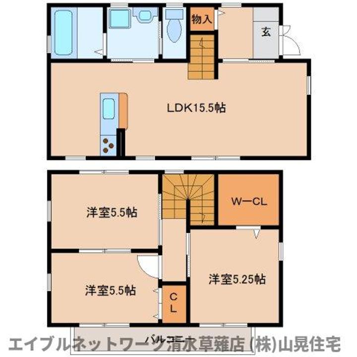 静岡県静岡市駿河区栗原(一戸建)の賃貸物件Nの間取り
