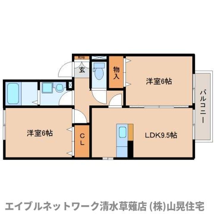 静岡県静岡市清水区長崎(アパート)の賃貸物件202の間取り