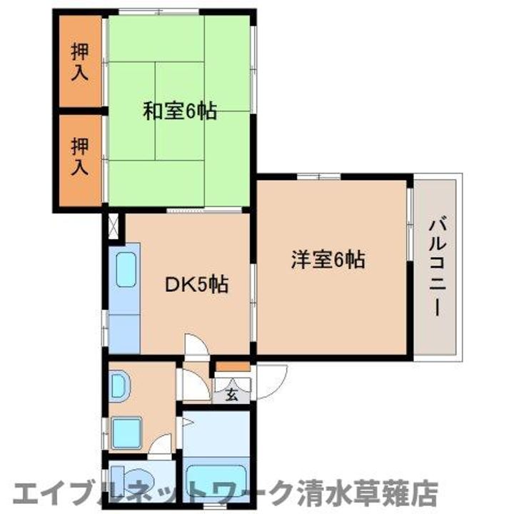静岡県静岡市清水区馬走(アパート)の賃貸物件201の間取り