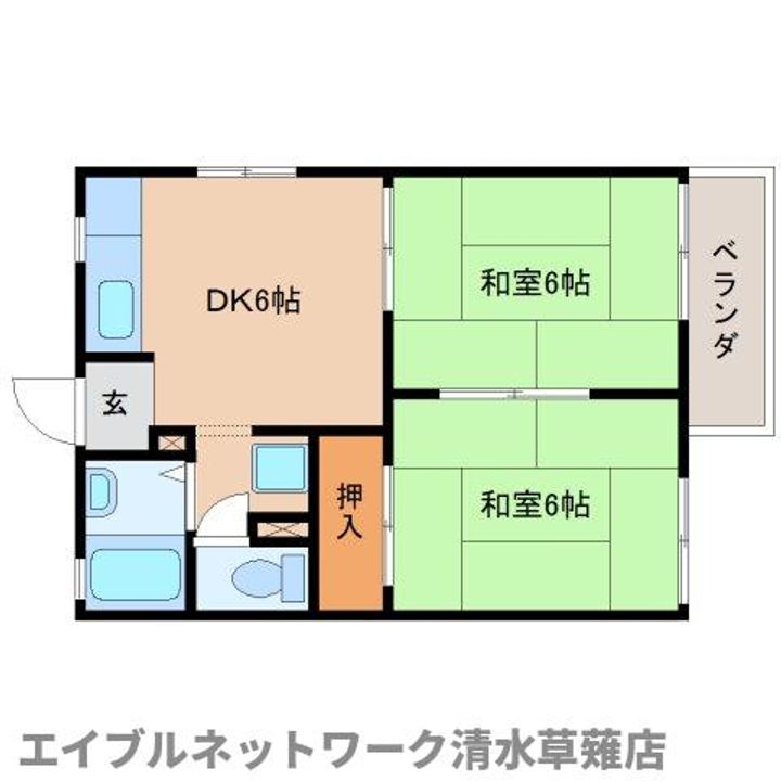 静岡県静岡市清水区御門台(アパート)の賃貸物件203の間取り