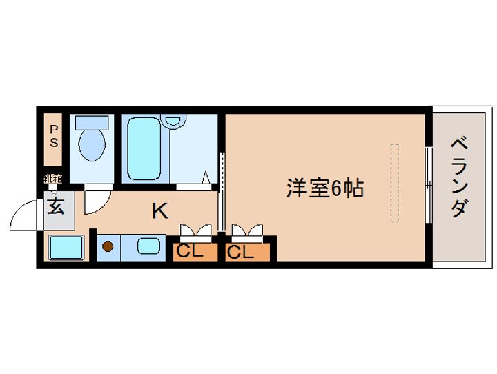 奈良県奈良市法蓮町(マンション)の賃貸物件の間取り