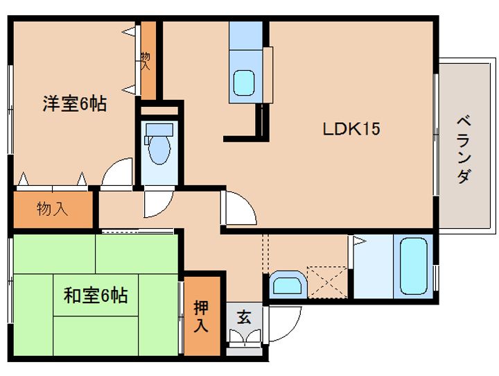セジュールならやまⅡの間取り