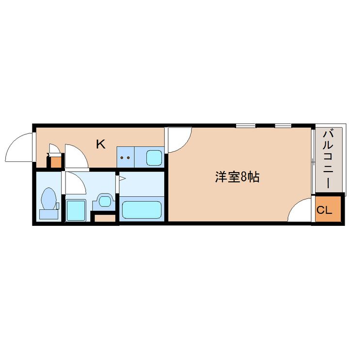 奈良県香芝市五位堂4丁目(アパート)の賃貸物件201の間取り