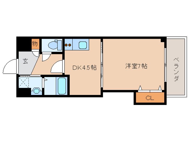 奈良県香芝市瓦口(マンション)の賃貸物件405の間取り