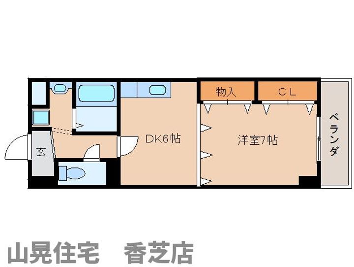 奈良県香芝市瓦口(マンション)の賃貸物件504の間取り