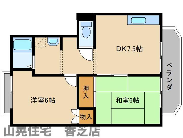 奈良県香芝市下田西1丁目(アパート)の賃貸物件203の間取り