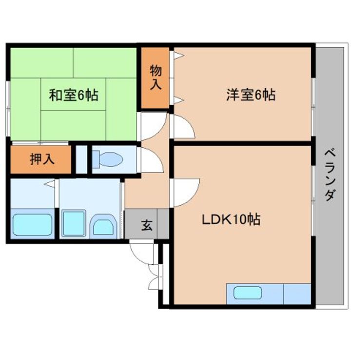 奈良県桜井市大字外山(アパート)の賃貸物件306の間取り