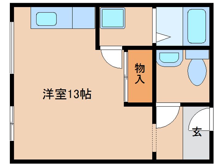 奈良県天理市勾田町(マンション)の賃貸物件の間取り