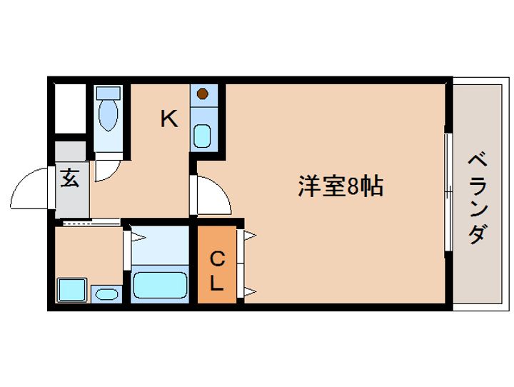 奈良県天理市田井庄町(アパート)の賃貸物件の間取り