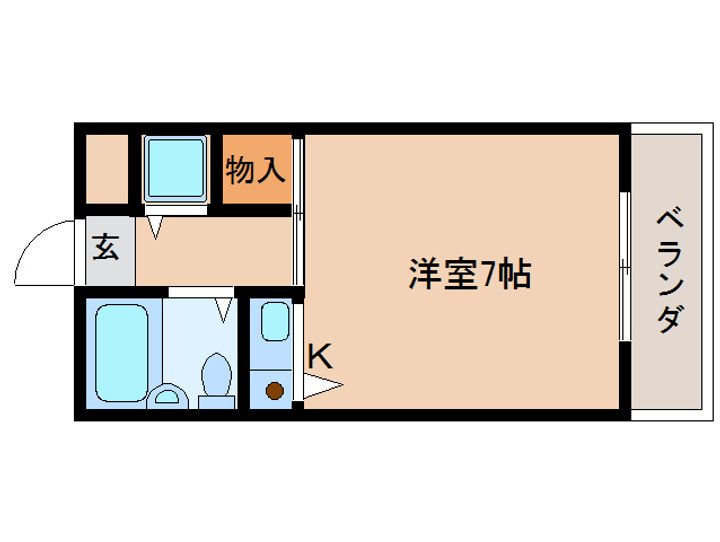 奈良県天理市川原城町(マンション)の賃貸物件の間取り