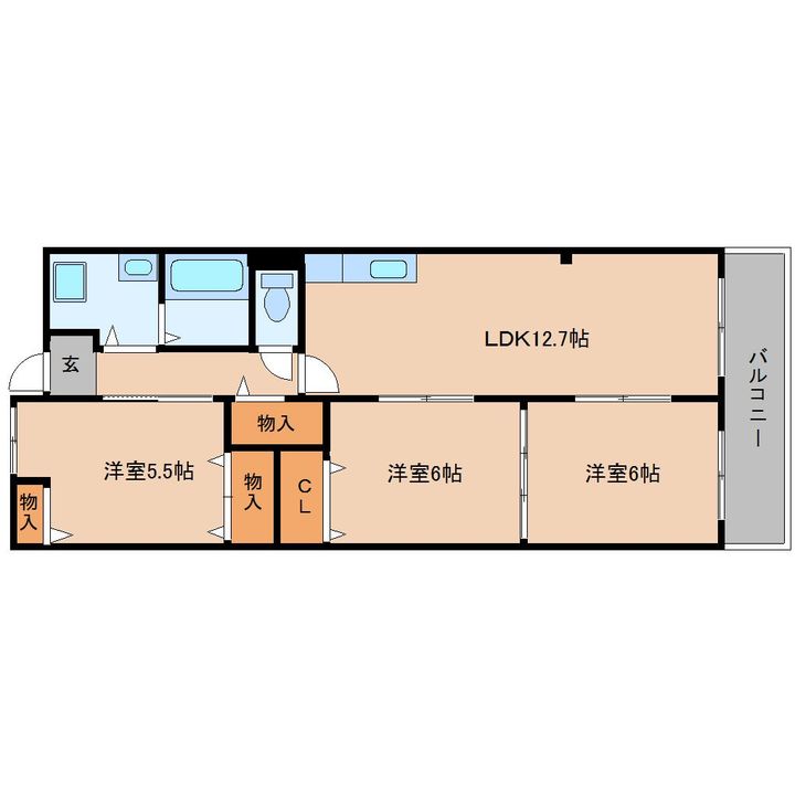 奈良県桜井市大字慈恩寺(マンション)の賃貸物件207の間取り