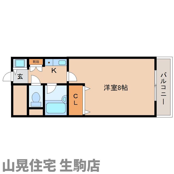 奈良県生駒市東新町(マンション)の賃貸物件411の間取り