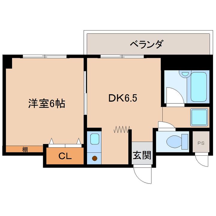 奈良県生駒市谷田町(マンション)の賃貸物件の間取り