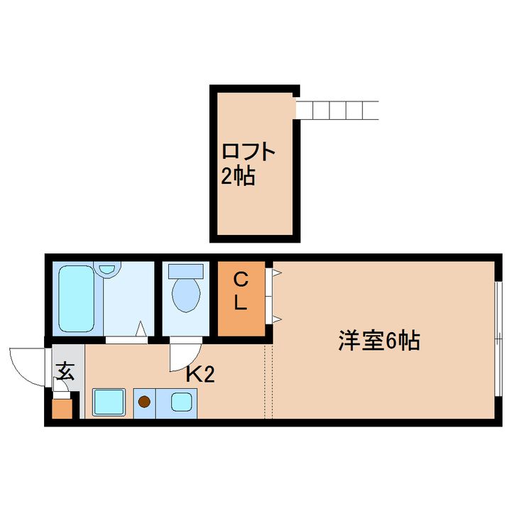 奈良県生駒市北新町(マンション)の賃貸物件401の間取り