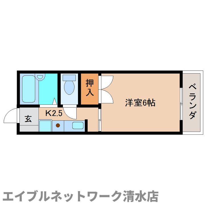 静岡県静岡市清水区青葉町(アパート)の賃貸物件の間取り