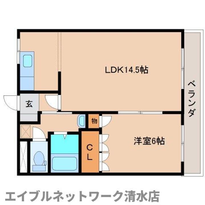 静岡県静岡市清水区飯田町(マンション)の賃貸物件の間取り