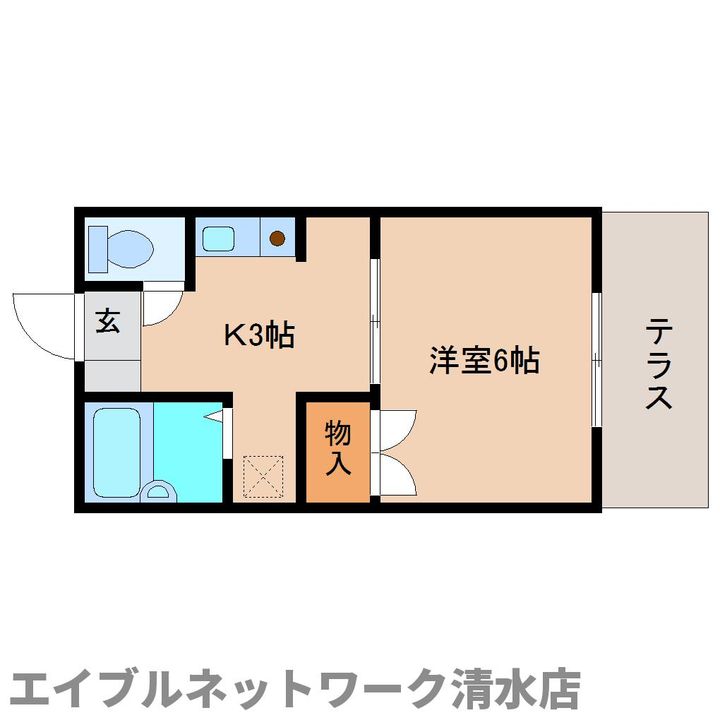 静岡県静岡市清水区追分2丁目(アパート)の賃貸物件の間取り